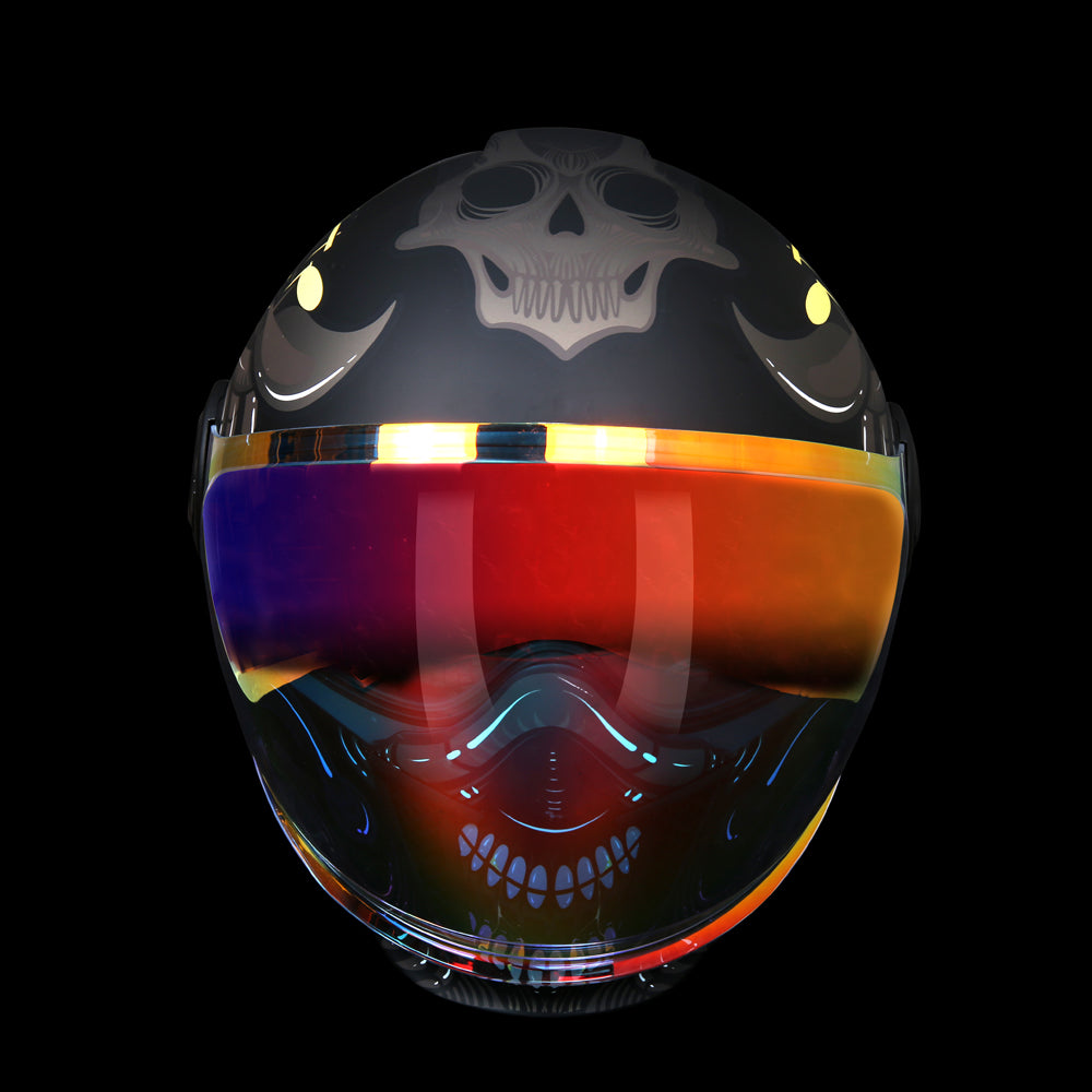 TK02 Full Face Helmet---Rainbow visor （Dual-purpose, night vision capable）