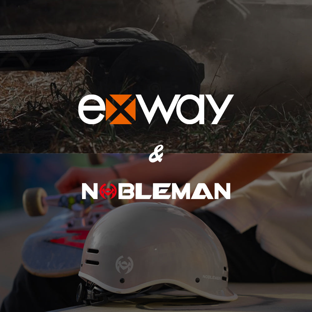 Exway boards and noblemantech protective gear. esk8