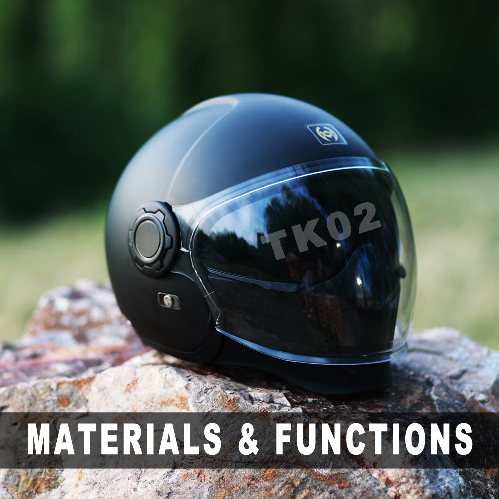Materials and functions of TK02 full face helmet