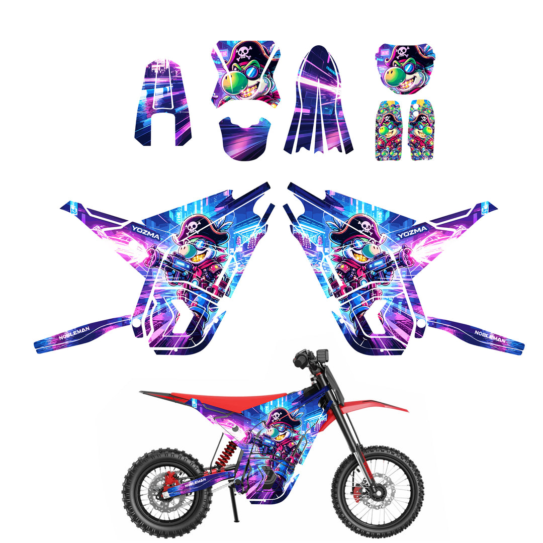Pirate Riot YOZMA IN10 Electric Dirt Bike Body Wrap Decal