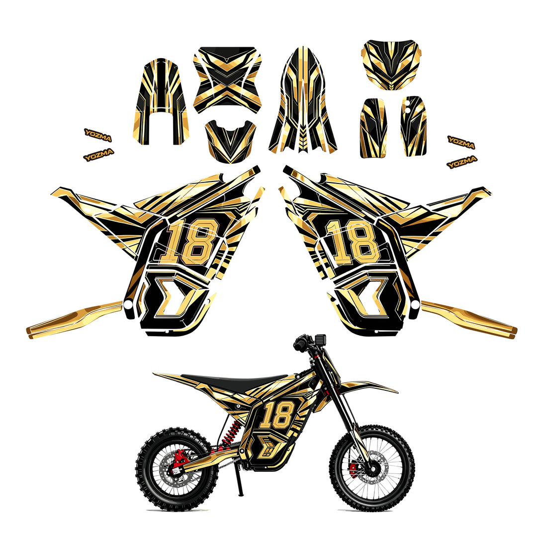 Gold Rush 18 YOZMA IN10 Electric Dirt Bike Body Wrap Decal