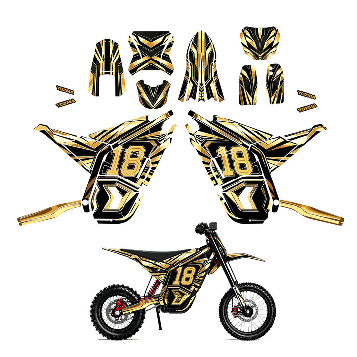 Gold Rush 18 YOZMA IN10 Electric Dirt Bike Body Wrap Decal