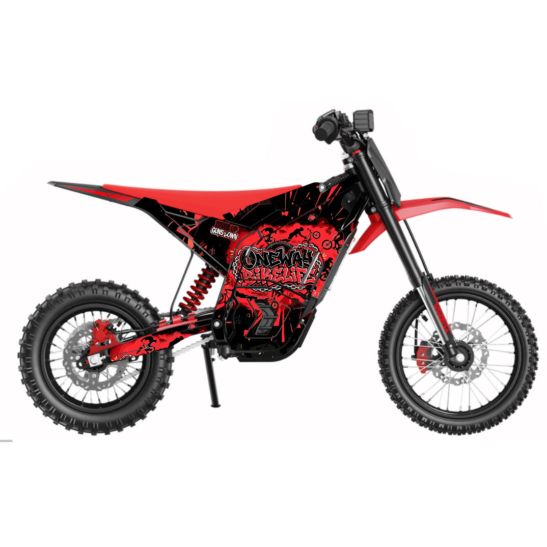 One Way Bikelife YOZMA IN10 Electric Dirt Bike Body Wrap Decal