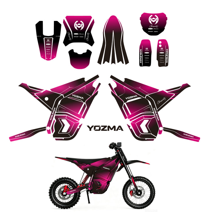 Red Shadow Dawn YOZMA IN10 Electric Dirt Bike Body Wrap Decal