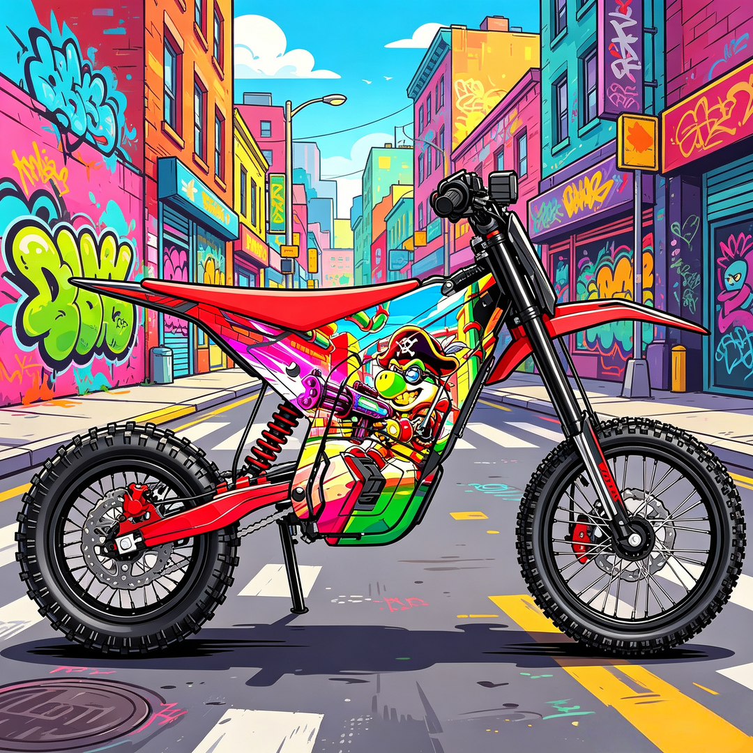 Pirate Riot YOZMA IN10 Electric Dirt Bike Body Wrap Decal
