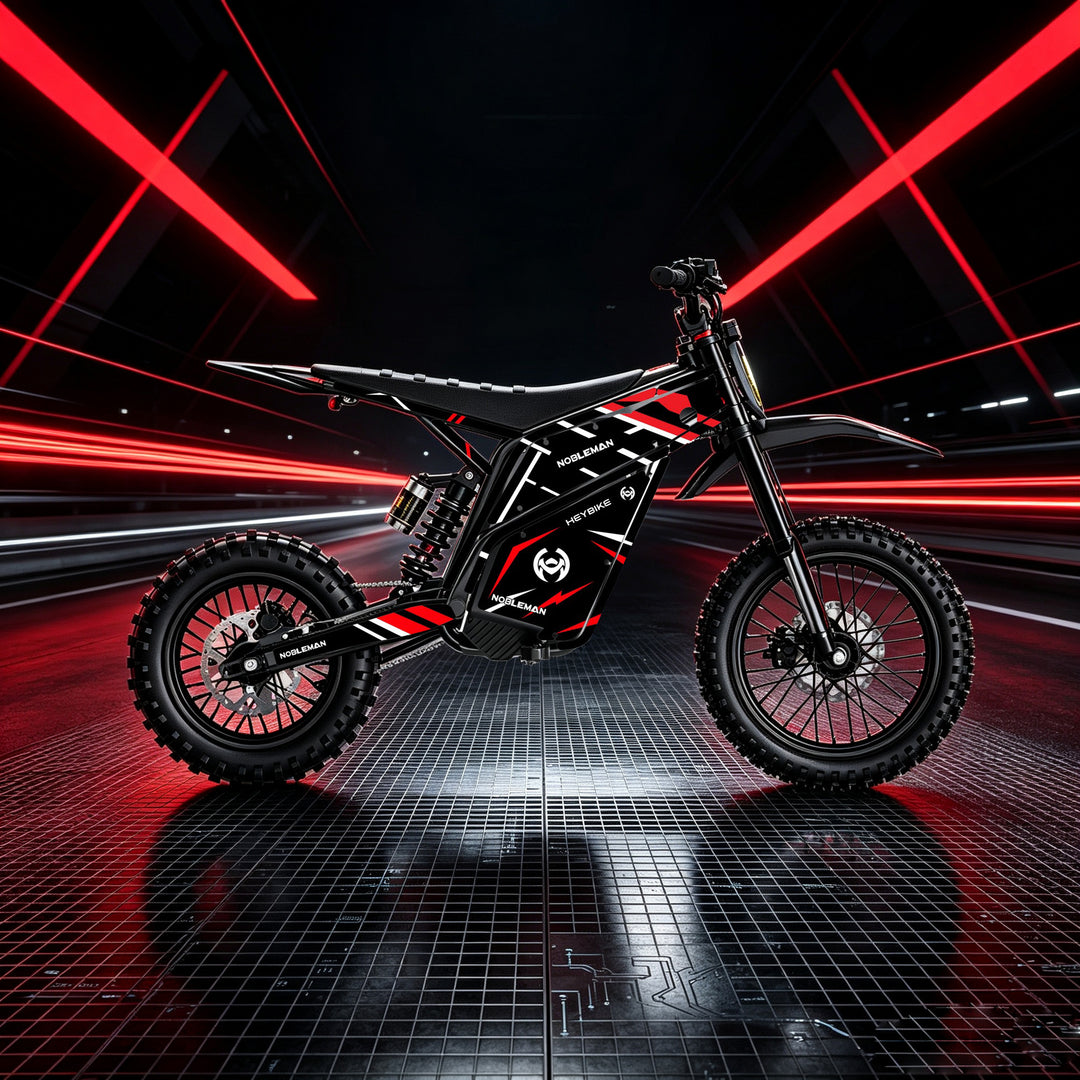 Red Blade Crack   Heybike villain eletric Dirt Bike Body Wrap Decal