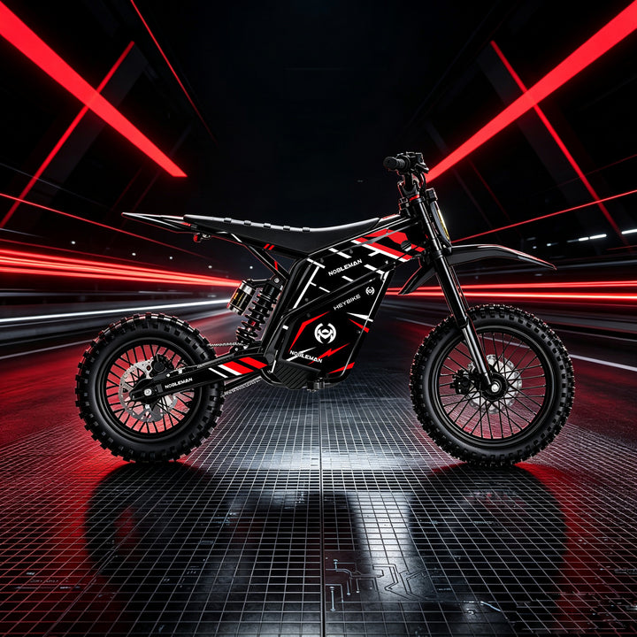 Red Blade Crack   Heybike villain eletric Dirt Bike Body Wrap Decal