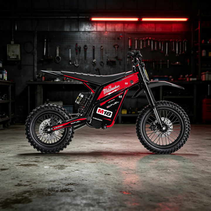 Milwaukee Red Thunder  Heybike villain eletric Dirt Bike Body Wrap Decal