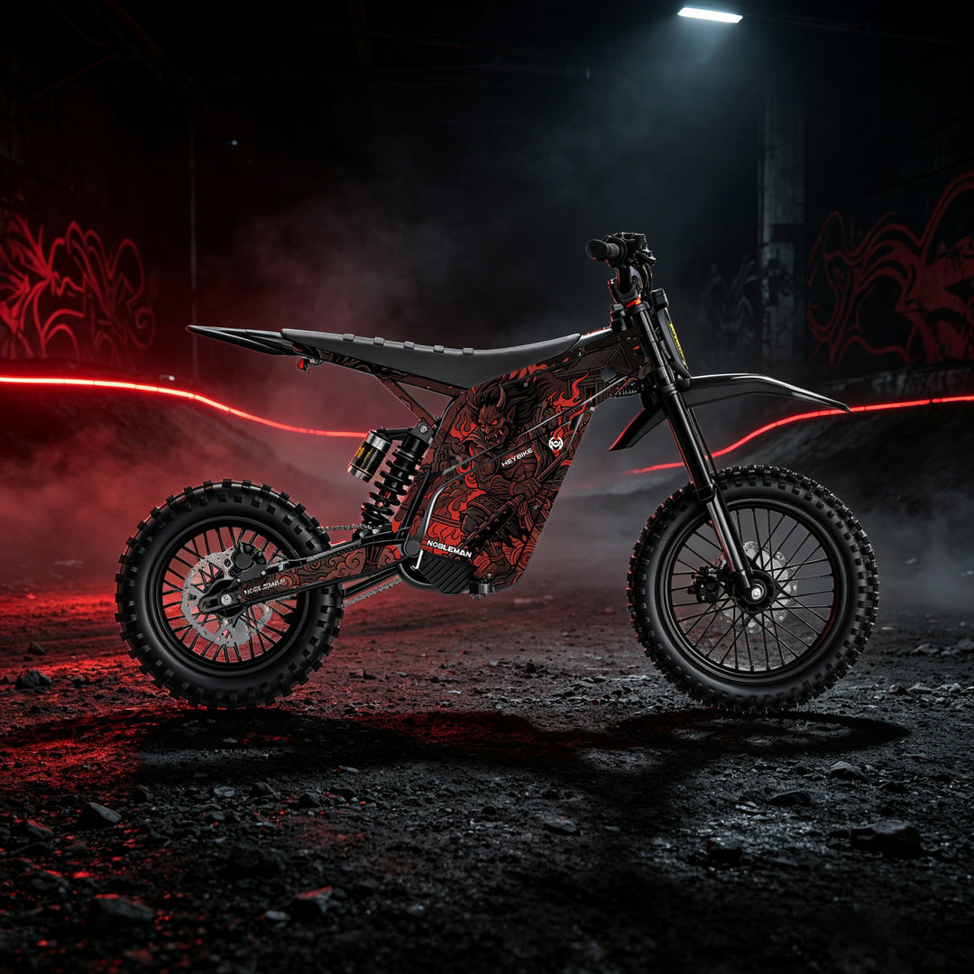 Oni Flame Ronin Heybike villain eletric Dirt Bike Body Wrap Decal