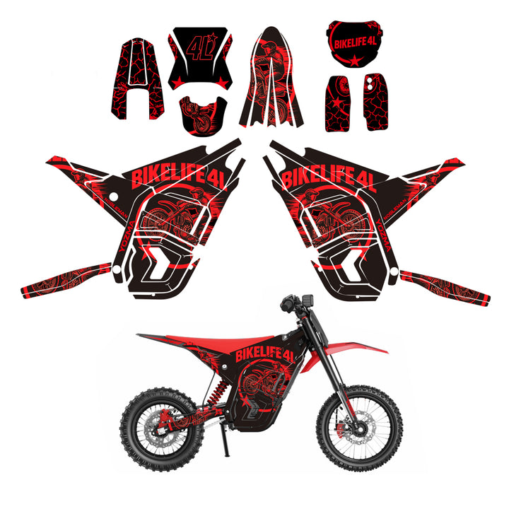 BIKELIFE 4L Street Soul YOZMA IN10 Electric Dirt Bike Body Wrap Decal