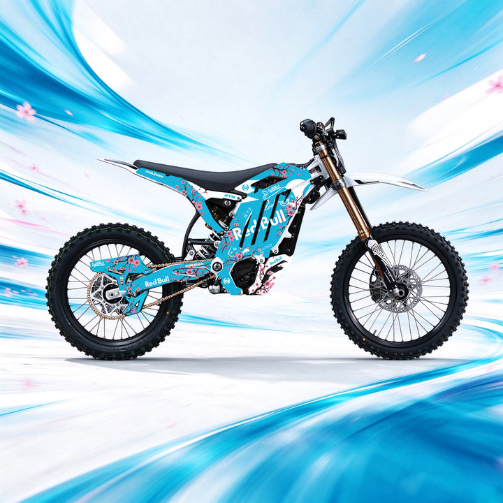 Sakura Bull Cyan Surron Lightbee2 eletric Dirt Bike Body Wrap Decal