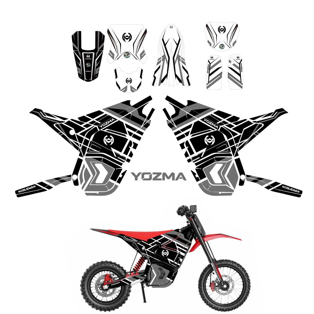 Red Blade Crack YOZMA IN10 Electric Dirt Bike Body Wrap Decal