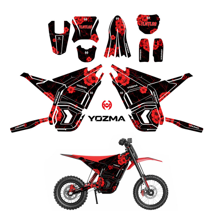 Inferno Crack Sakura YOZMA IN10 And In10 PRO Electric Dirt Bike Body Wrap Decal