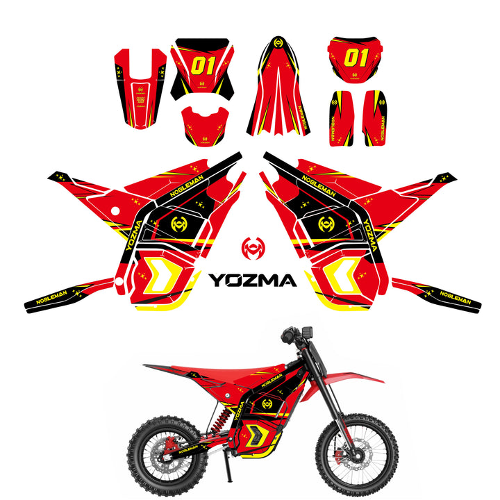 Red Fury Trail YOZMA IN10 And In10 PRO Electric Dirt Bike Body Wrap Decal