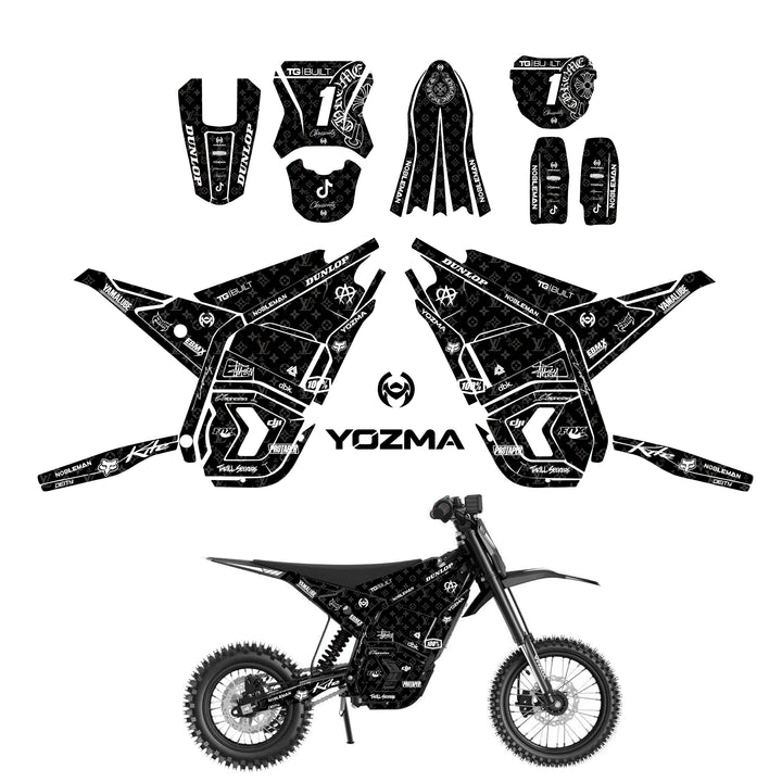 Chrome heart & LV YOZMA IN10 And In10 PRO Electric Dirt Bike Body Wrap Decal 