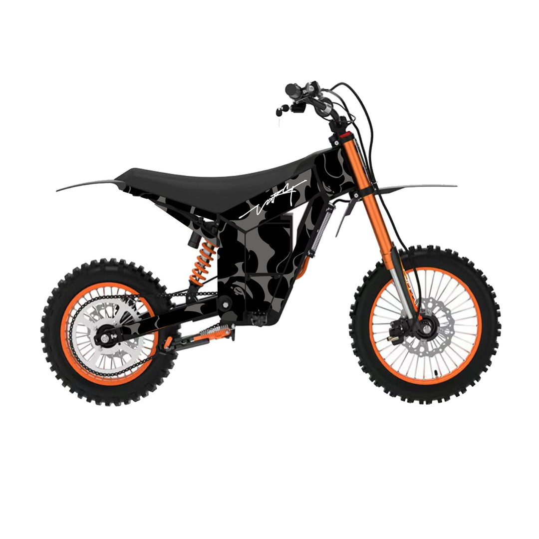 Shadow Camo Tuttio soleil 01 Electric Dirt Bike Body Wrap Decal