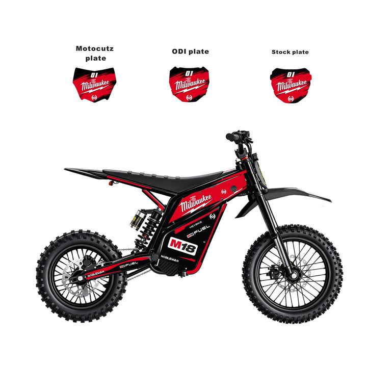 Milwaukee Red Thunder  Heybike villain eletric Dirt Bike Body Wrap Decal