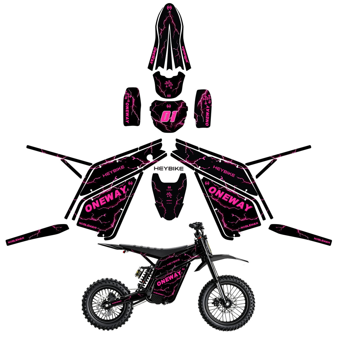 THUNDER ONE  Heybike villain eletric Dirt Bike Body Wrap Decal