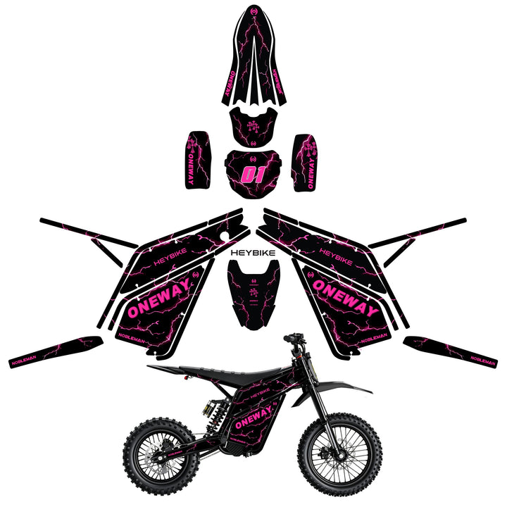 THUNDER ONE  Heybike villain eletric Dirt Bike Body Wrap Decal