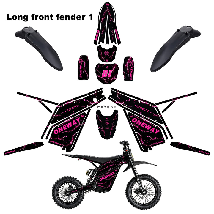 THUNDER ONE  Heybike villain eletric Dirt Bike Body Wrap Decal
