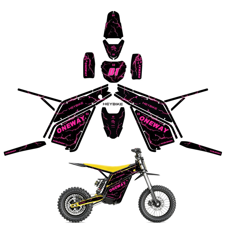 THUNDER ONE  Heybike villain eletric Dirt Bike Body Wrap Decal