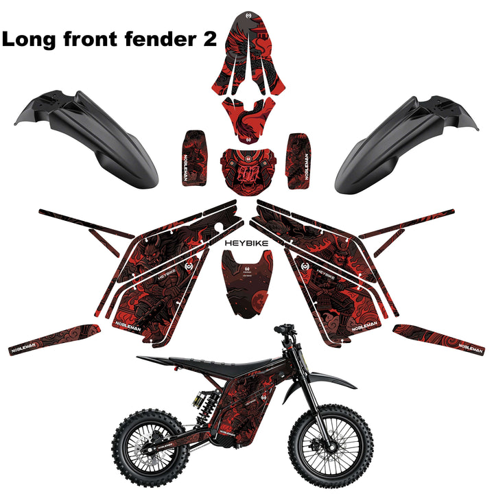 Oni Flame Ronin Heybike villain eletric Dirt Bike Body Wrap Decal