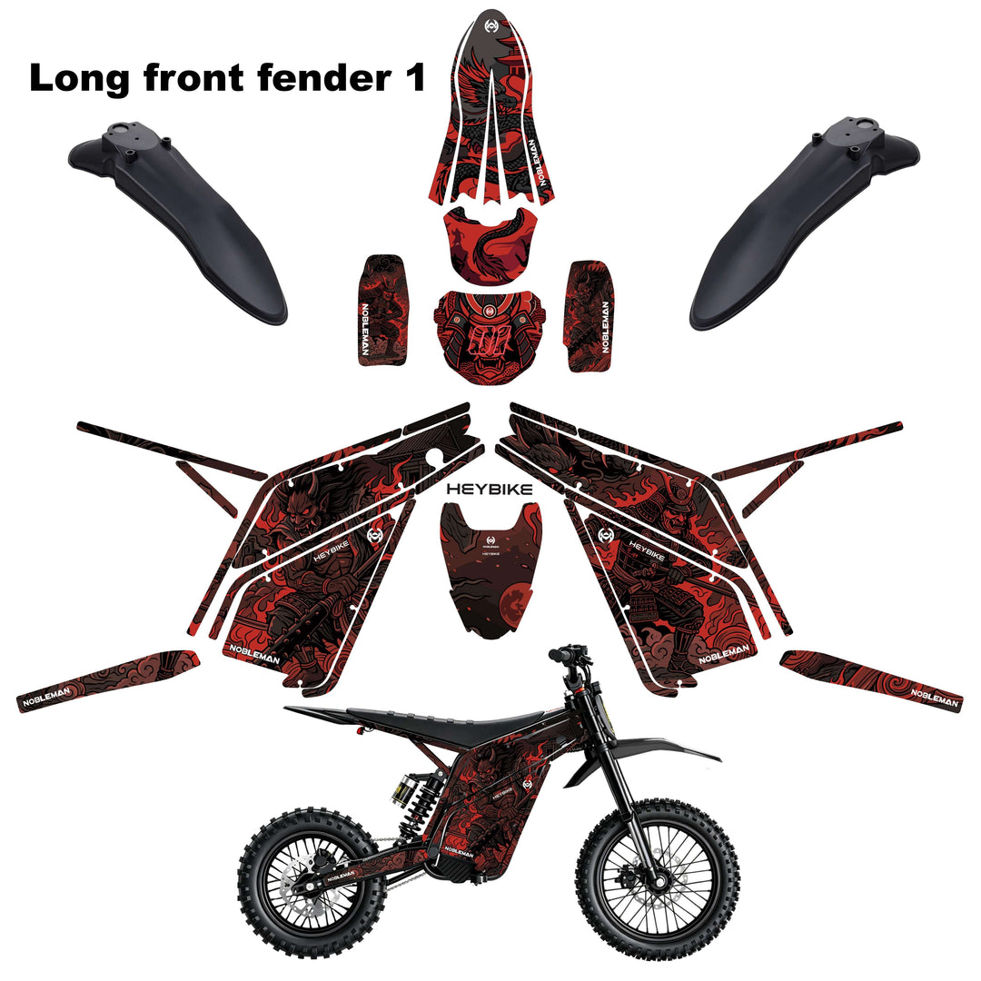 Oni Flame Ronin Heybike villain eletric Dirt Bike Body Wrap Decal