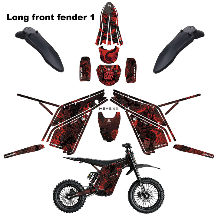 Oni Flame Ronin Heybike villain eletric Dirt Bike Body Wrap Decal