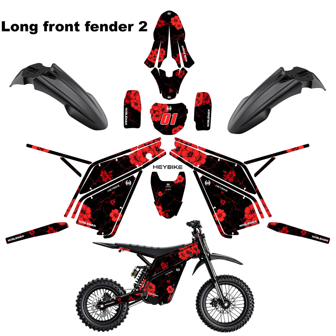 Inferno Crack Sakura Heybike villain eletric Dirt Bike Body Wrap Decal
