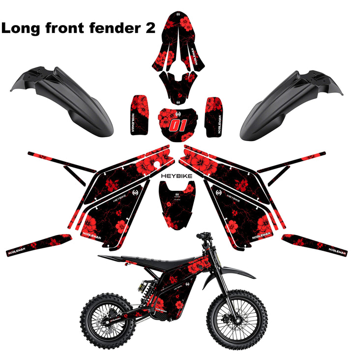 Inferno Crack Sakura Heybike villain eletric Dirt Bike Body Wrap Decal