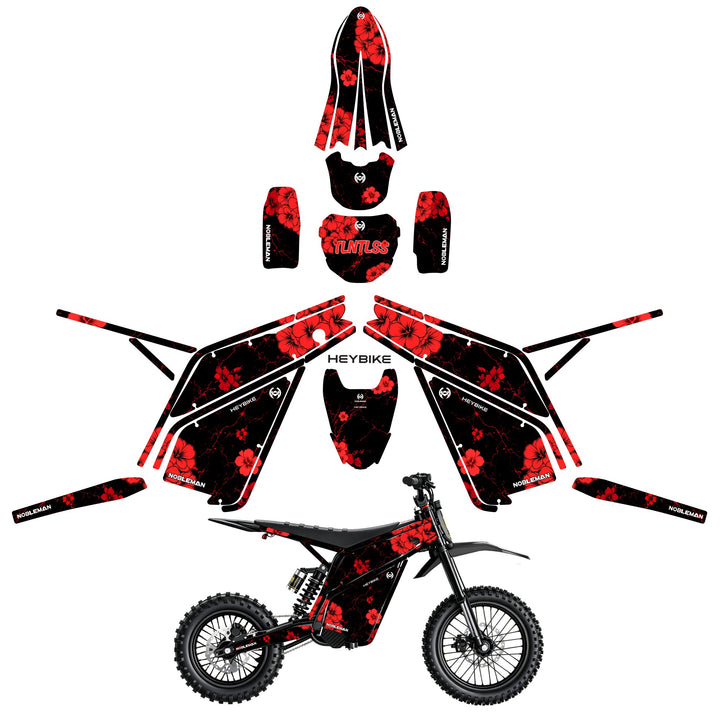 Inferno Crack Sakura Heybike villain eletric Dirt Bike Body Wrap Decal
