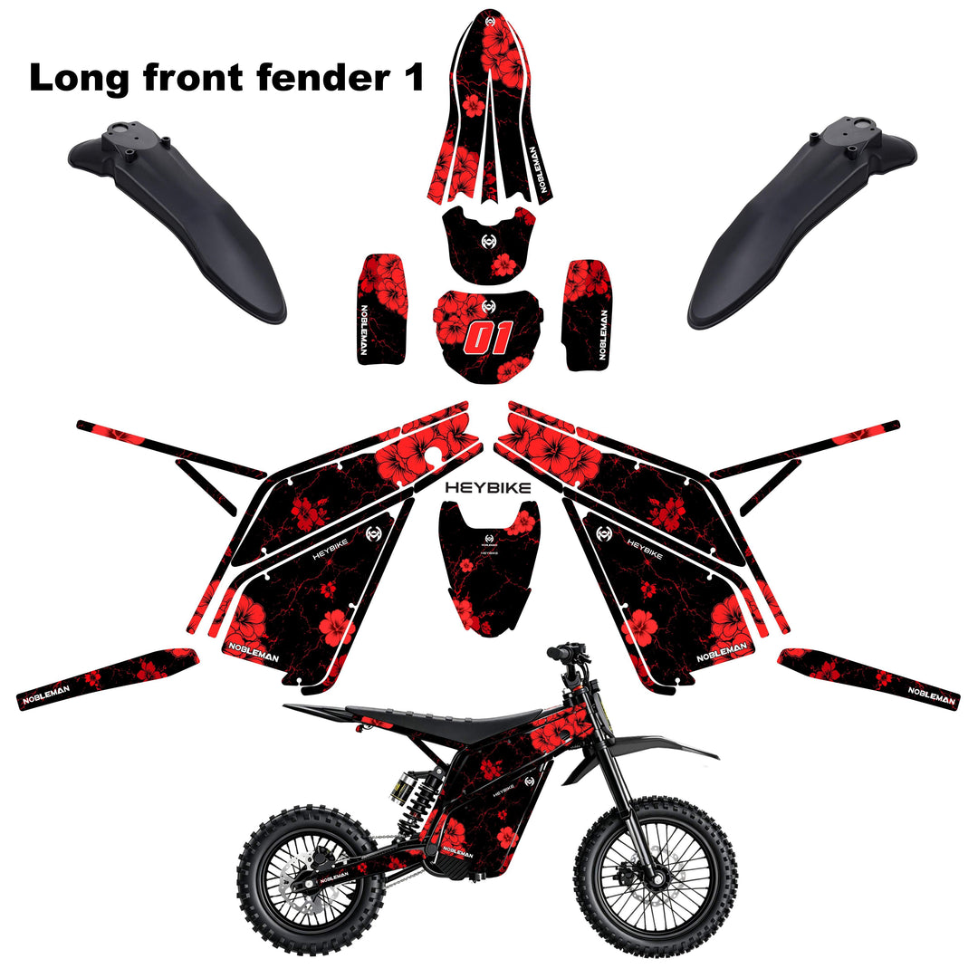 Inferno Crack Sakura Heybike villain eletric Dirt Bike Body Wrap Decal