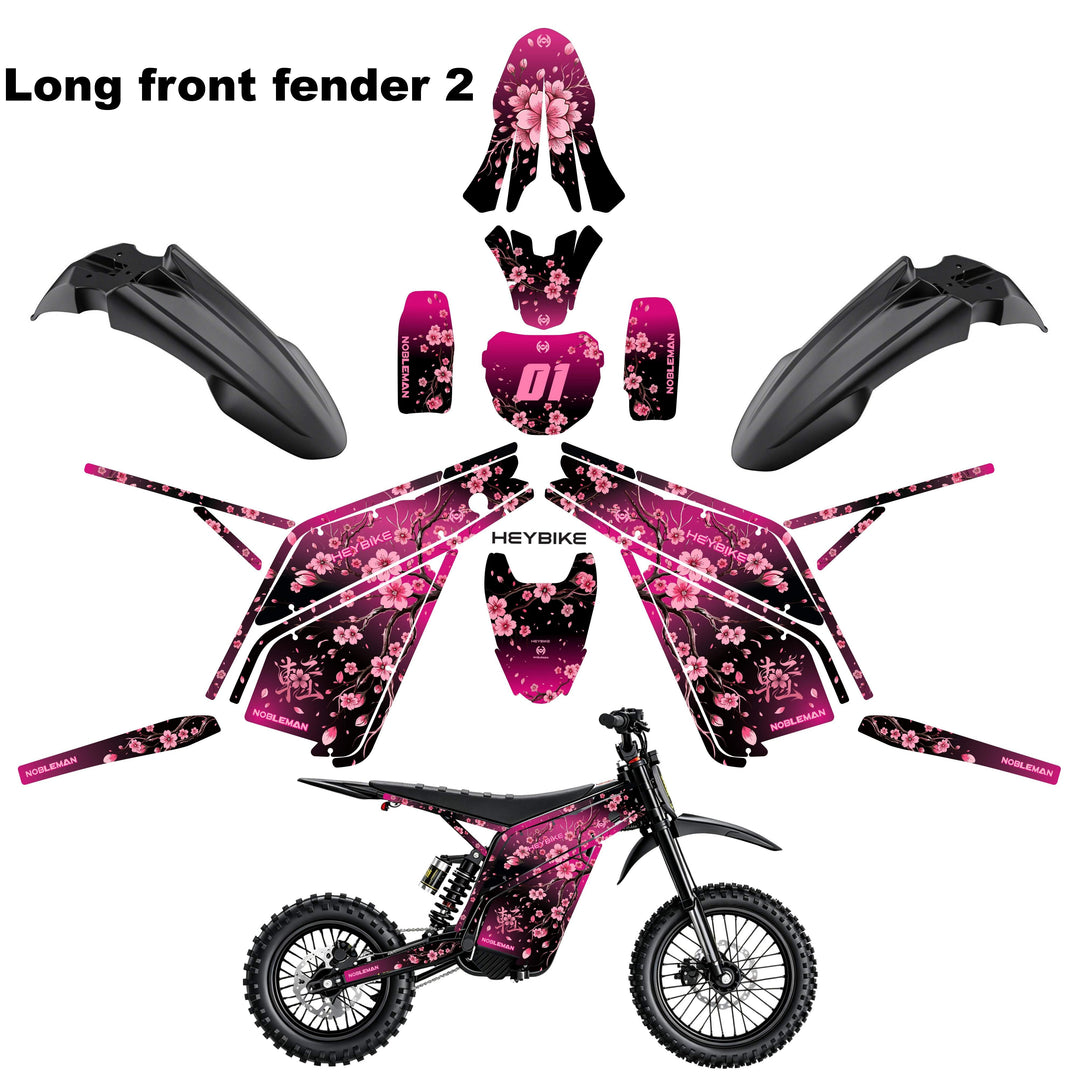 Cherry Blossom Heybike villain eletric Dirt Bike Body Wrap Decal