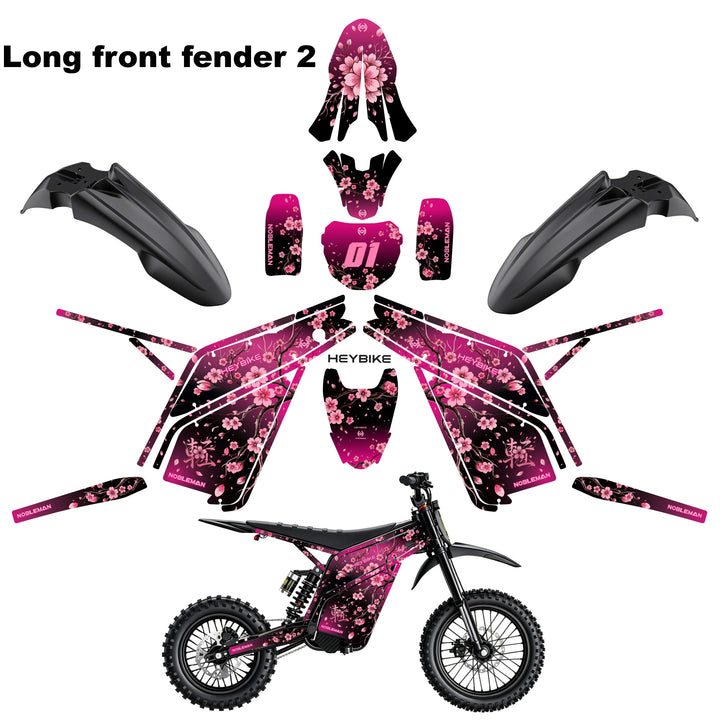 Cherry Blossom Heybike villain eletric Dirt Bike Body Wrap Decal