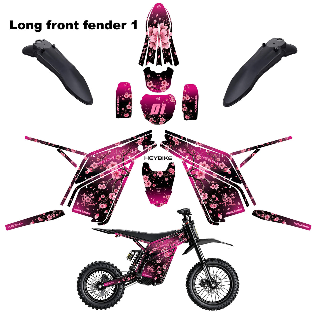 Cherry Blossom Heybike villain eletric Dirt Bike Body Wrap Decal