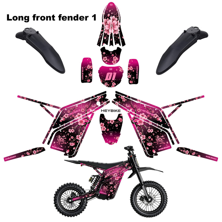 Cherry Blossom Heybike villain eletric Dirt Bike Body Wrap Decal
