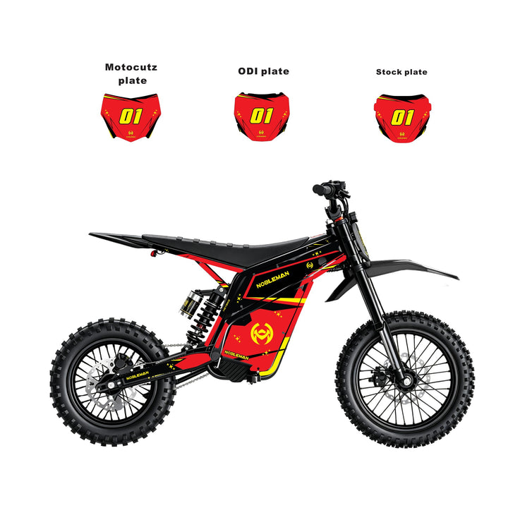Red Fury Trail Heybike villain eletric Dirt Bike Body Wrap Decal