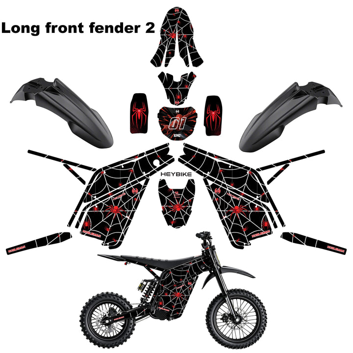 Spider Trail Heybike villain eletric Dirt Bike Body Wrap Decal