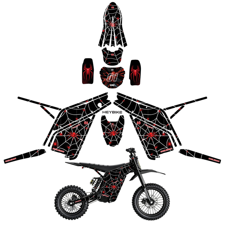 Spider Trail Heybike villain eletric Dirt Bike Body Wrap Decal 
