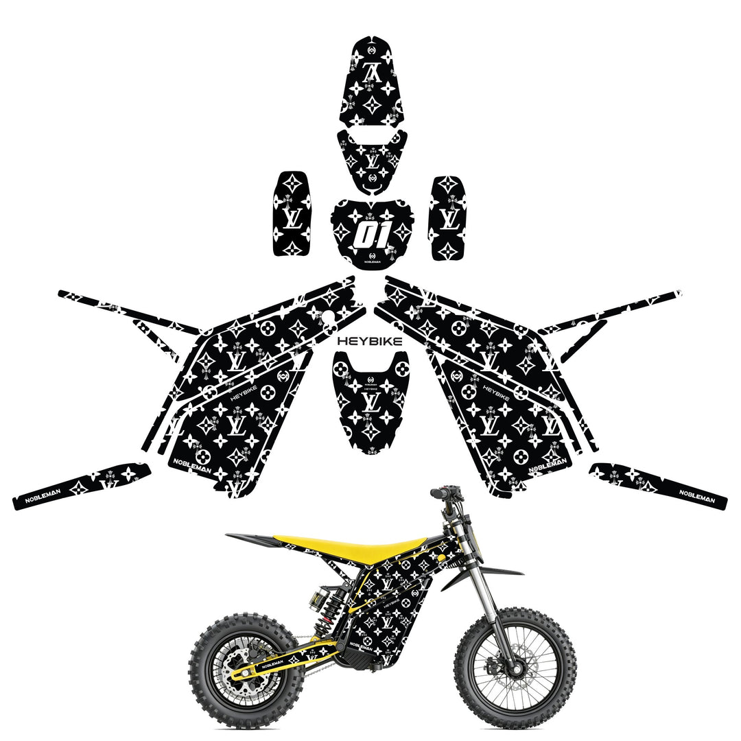 LV & Heybike villain eletric Dirt Bike Body Wrap Decal 