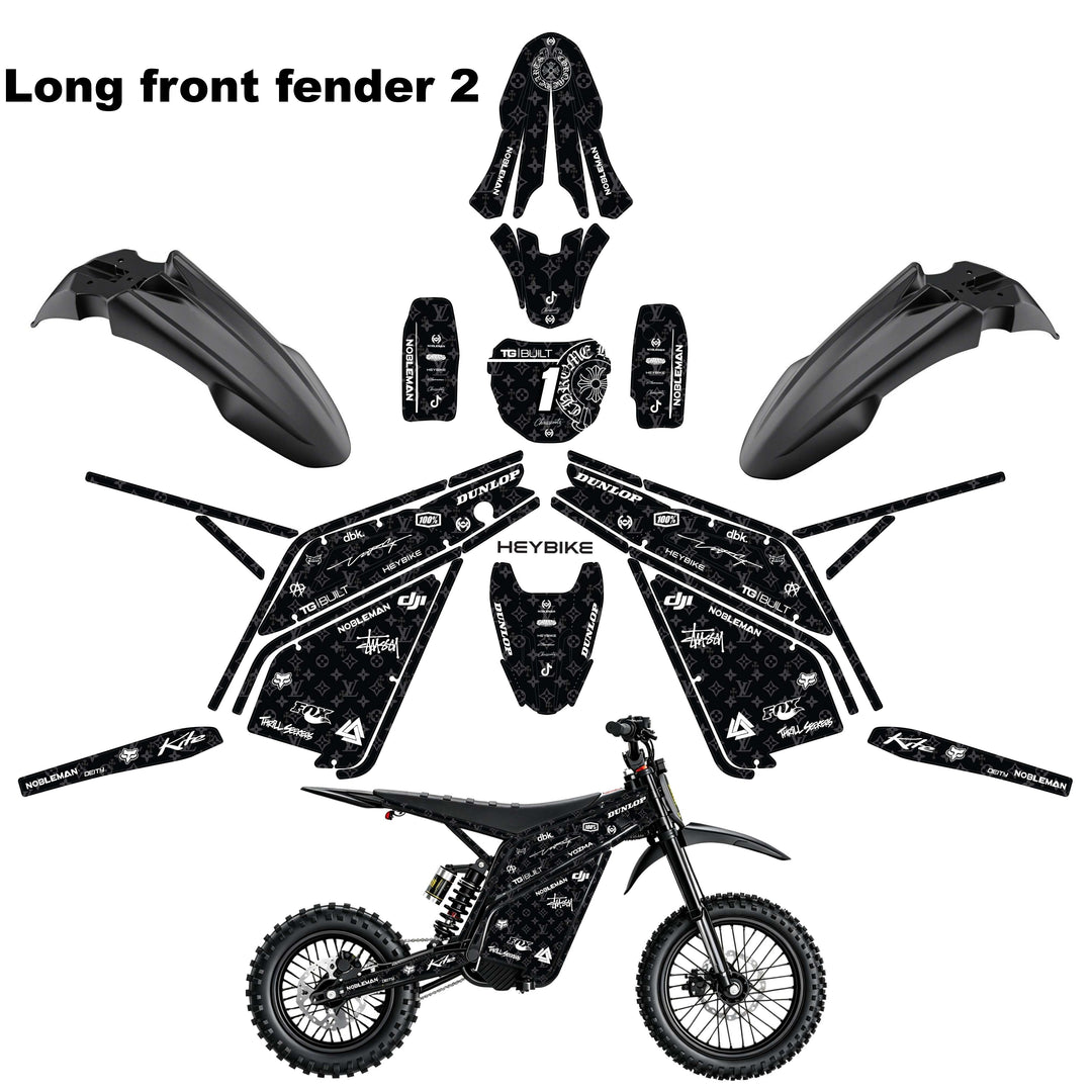 Chrome hearts & LV  Heybike villain eletric Dirt Bike Body Wrap Decal