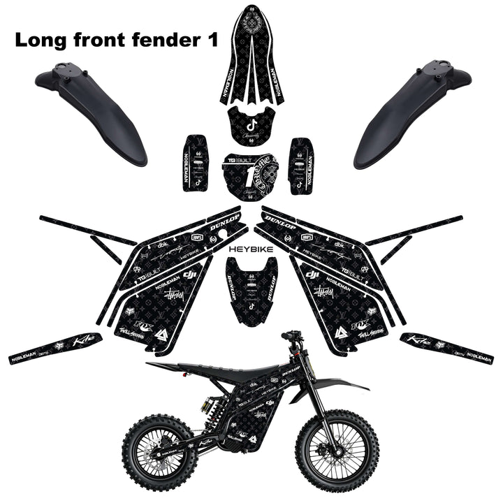 Chrome hearts & LV  Heybike villain eletric Dirt Bike Body Wrap Decal