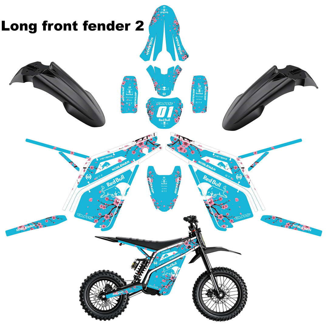 Sakura Bull Cyan Heybike villain eletric Dirt Bike Body Wrap Decal