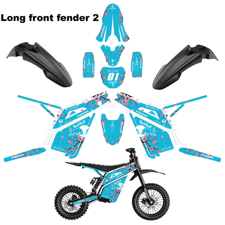 Sakura Bull Cyan Heybike villain eletric Dirt Bike Body Wrap Decal