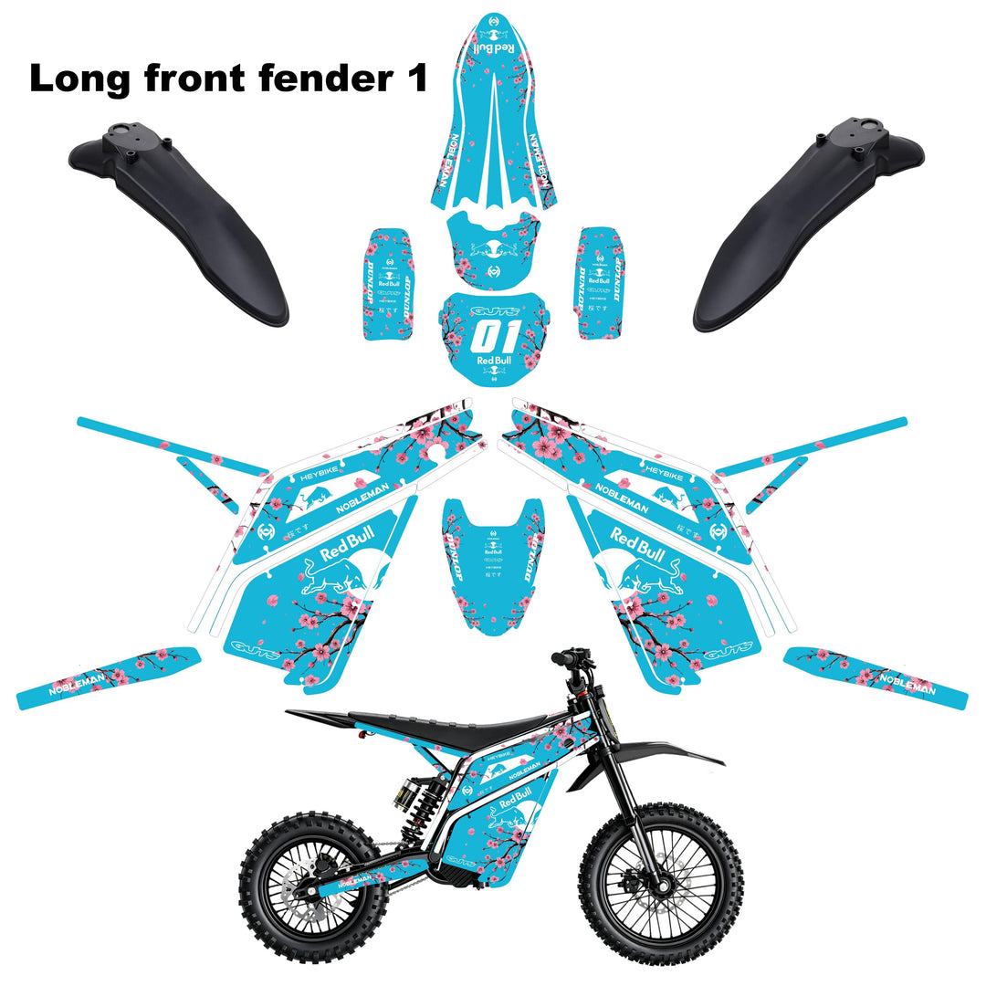 Sakura Bull Cyan Heybike villain eletric Dirt Bike Body Wrap Decal