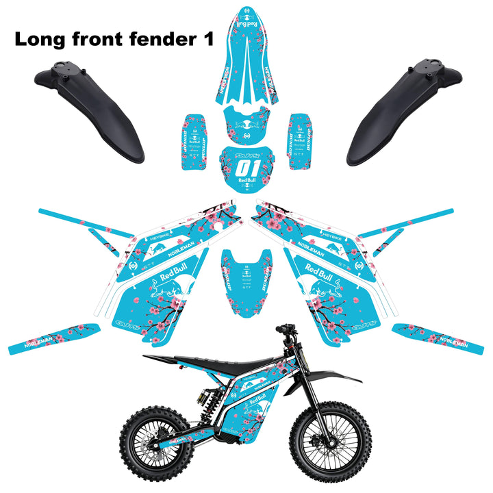 Sakura Bull Cyan Heybike villain eletric Dirt Bike Body Wrap Decal