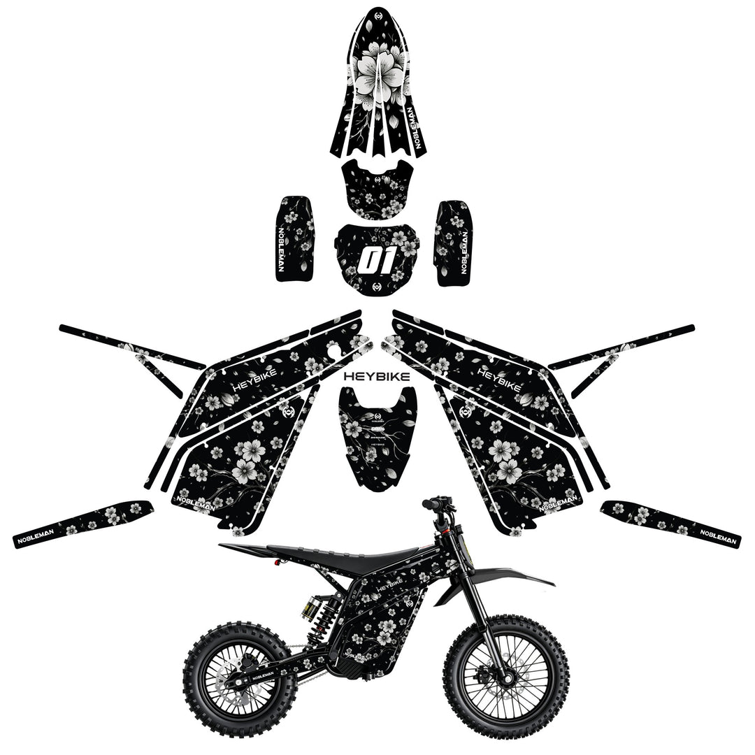 Cherry Blossom Heybike villain eletric Dirt Bike Body Wrap Decal
