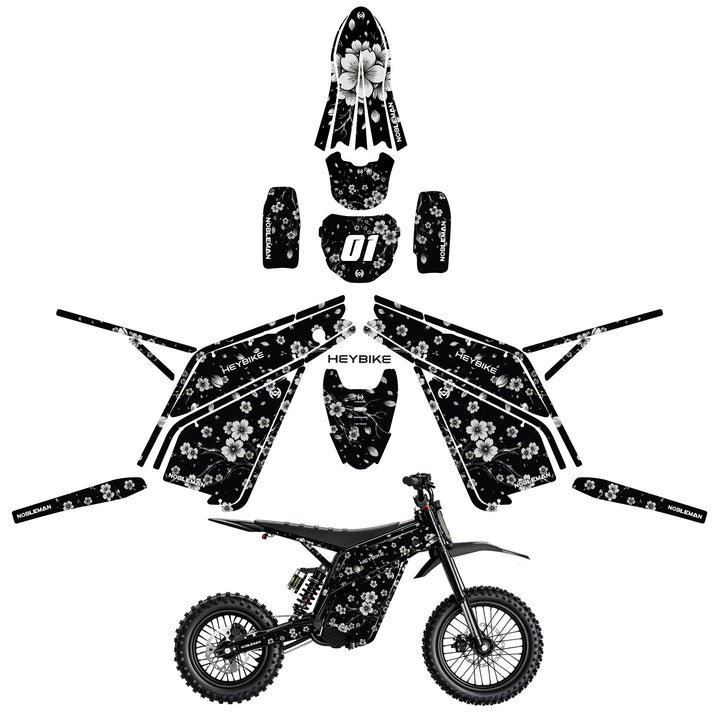 Cherry Blossom Heybike villain eletric Dirt Bike Body Wrap Decal