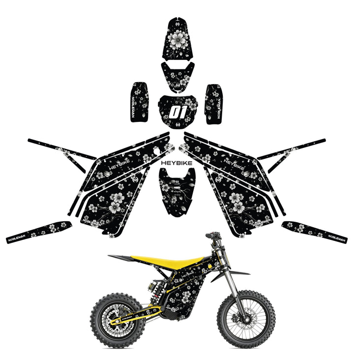 Cherry Blossom Heybike villain eletric Dirt Bike Body Wrap Decal