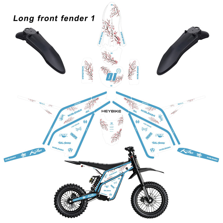 Sakura Dual Tone (Blue) Heybike villain eletric Dirt Bike Body Wrap Decal